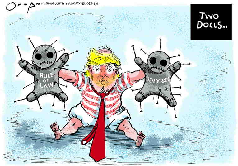 Political/Editorial Cartoon by Jack Ohman, The Oregonian on Trump Issues King’s Decrees