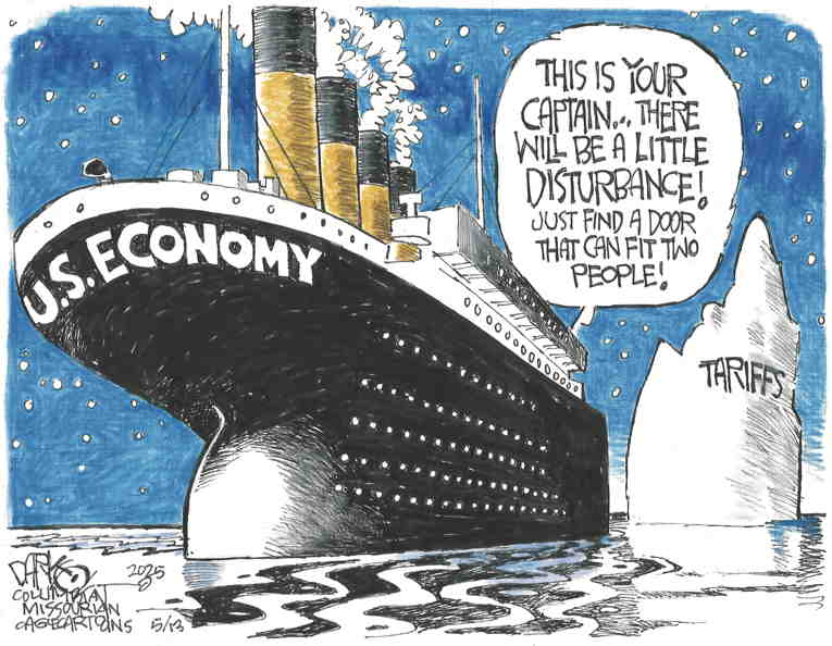 Political/Editorial Cartoon by John Darkow, Columbia Daily Tribune, Missouri on Trump Caves to China