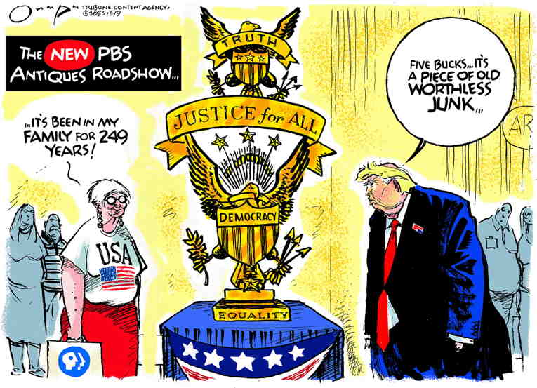 Political/Editorial Cartoon by Jack Ohman, The Oregonian on Trump Seeks New Title