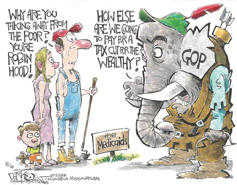 Political/Editorial Cartoon by John Darkow, Columbia Daily Tribune, Missouri on “Big Beautiful Bill” Stalls