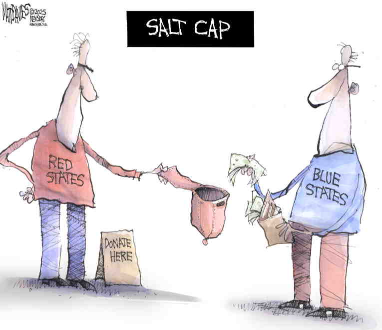 Political/Editorial Cartoon by Matt Davies, Journal News on “Big Beautiful Bill” Stalls