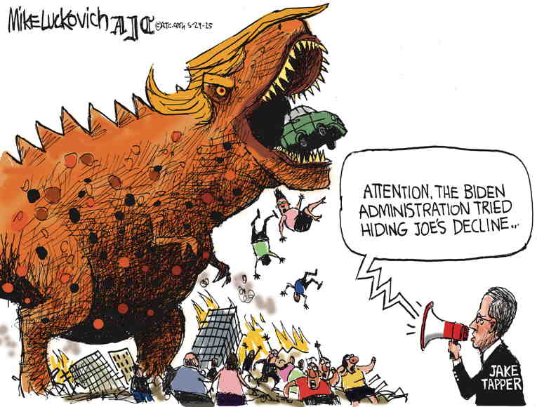 Political/Editorial Cartoon by Mike Luckovich, Atlanta Journal-Constitution on Tapper Joins the Dark Side