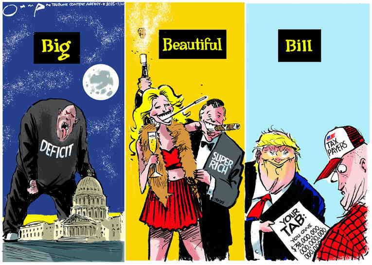 Political/Editorial Cartoon by Jack Ohman, The Oregonian on Senate to Discuss BBB