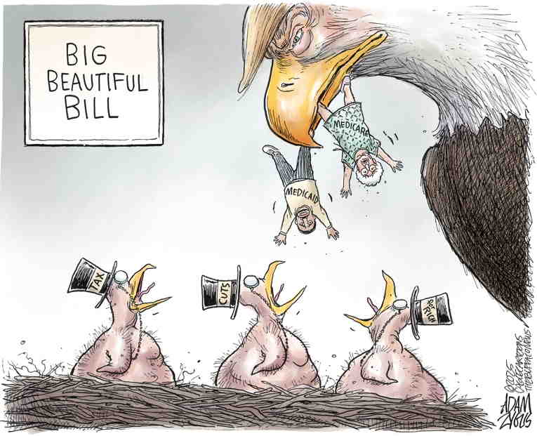 Political/Editorial Cartoon by Adam Zyglis, The Buffalo News on Senate to Discuss BBB