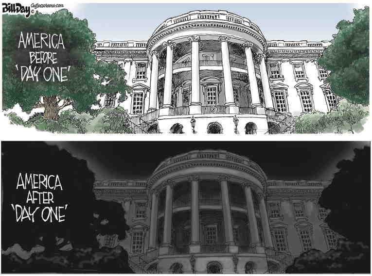 Political/Editorial Cartoon by Bill Day, Cagle Cartoons on Despot Attacks Rule of Law