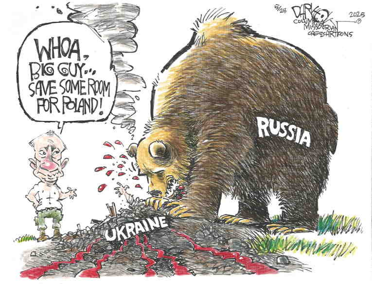 Political/Editorial Cartoon by John Darkow, Columbia Daily Tribune, Missouri on Russia Plans Major Offensive