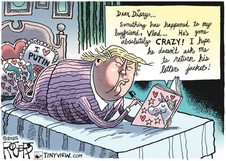 Political/Editorial Cartoon by Rob Rogers on Russia Plans Major Offensive