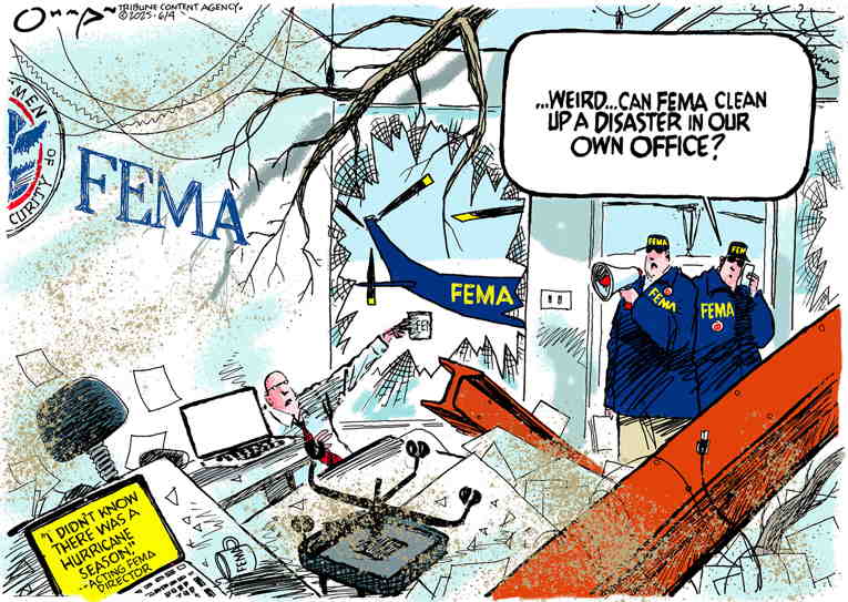 Political/Editorial Cartoon by Jack Ohman, The Oregonian on In Other News