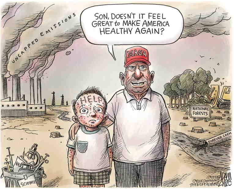 Political/Editorial Cartoon by Adam Zyglis, The Buffalo News on RFK Jr. Lives Up to Promises