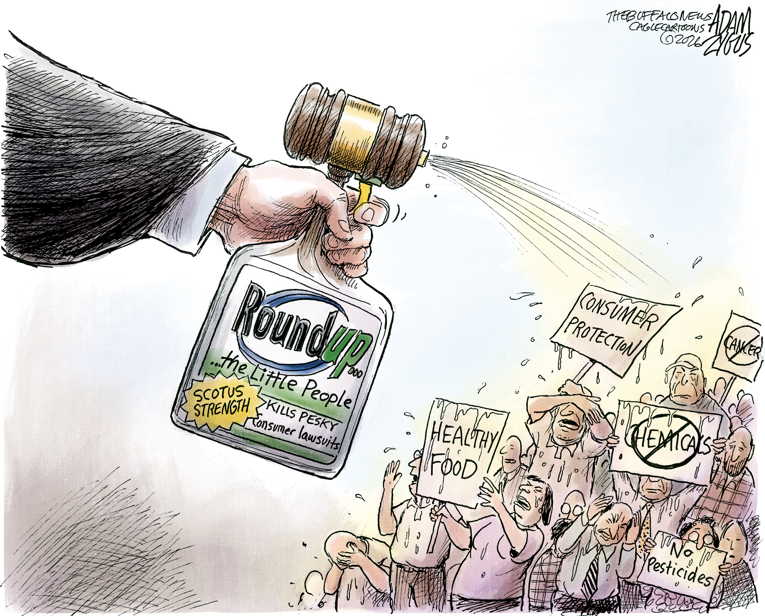 Political/Editorial Cartoon by Adam Zyglis, The Buffalo News on SCOTUS Anoints Trump King