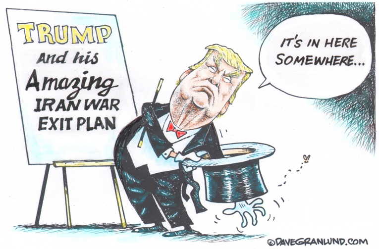 Political/Editorial Cartoon by Dave Granlund on Surrender Likely, Trump Says