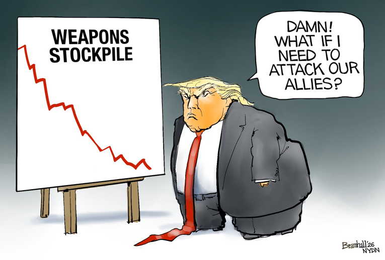 Political/Editorial Cartoon by Bill Bramhall, New York Daily News on Sailors Act Boldly