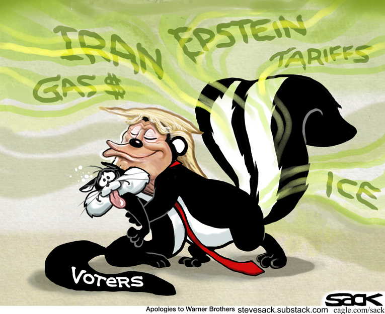 Political/Editorial Cartoon by Steve Sack, Minneapolis Star Tribune on Midterm Elections Near