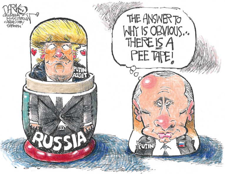 Political Cartoon on 'Trump Fellates Putin' by John Darkow, Columbia ...