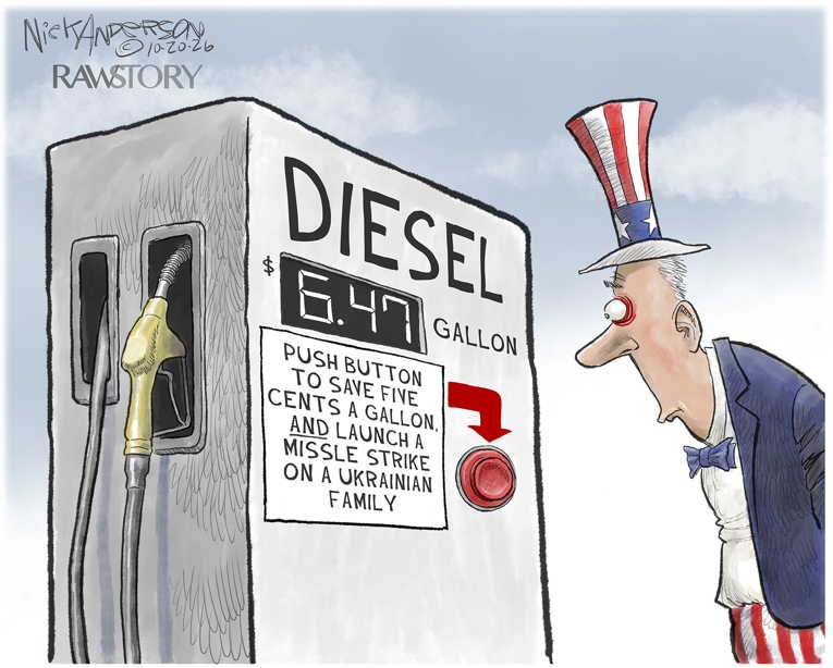 Political Cartoon on 'Trump Fellates Putin' by Nick Anderson, Houston ...