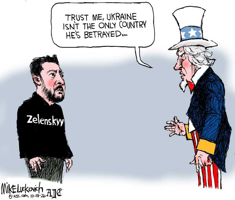 Political Cartoon on 'Trump Fellates Putin' by Mike Luckovich, Atlanta ...